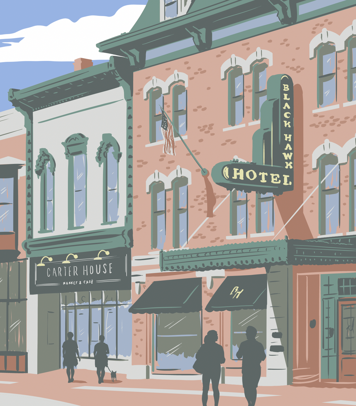 Downtown Cedar Falls Iowa Print