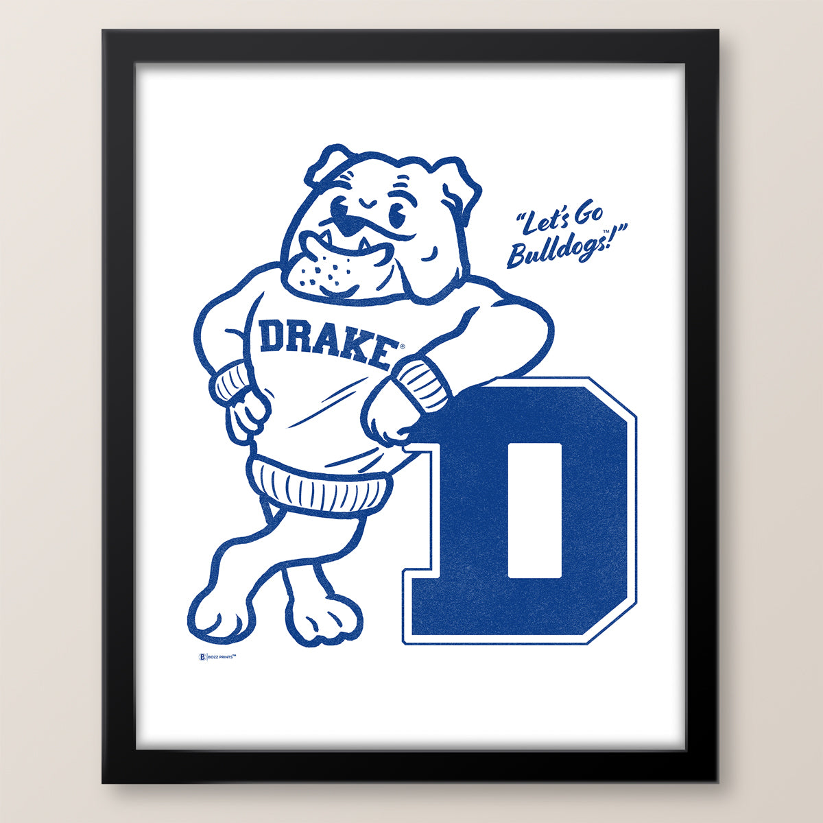 Drake University Leaning Spike Print