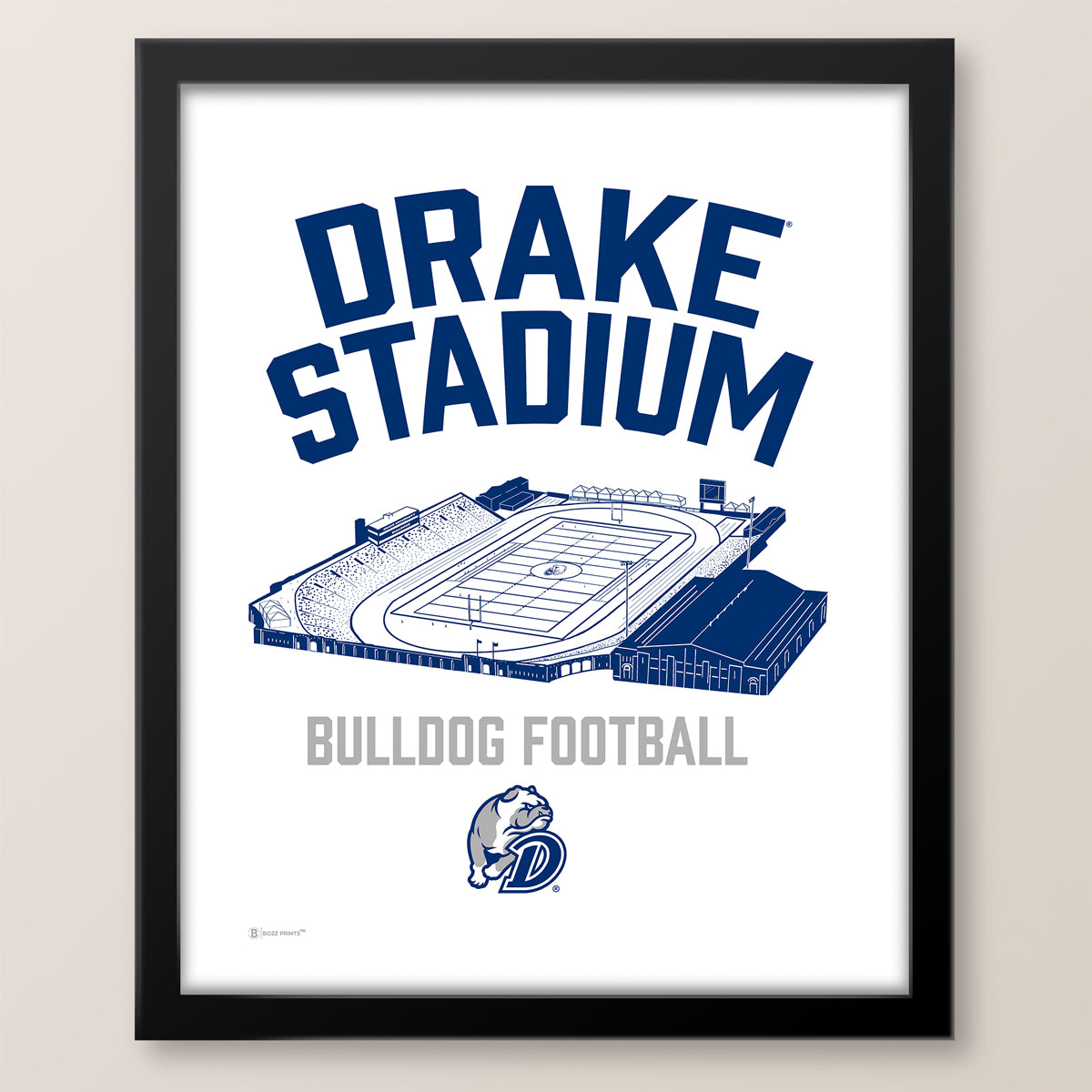 Drake Stadium Bulldog Football Print