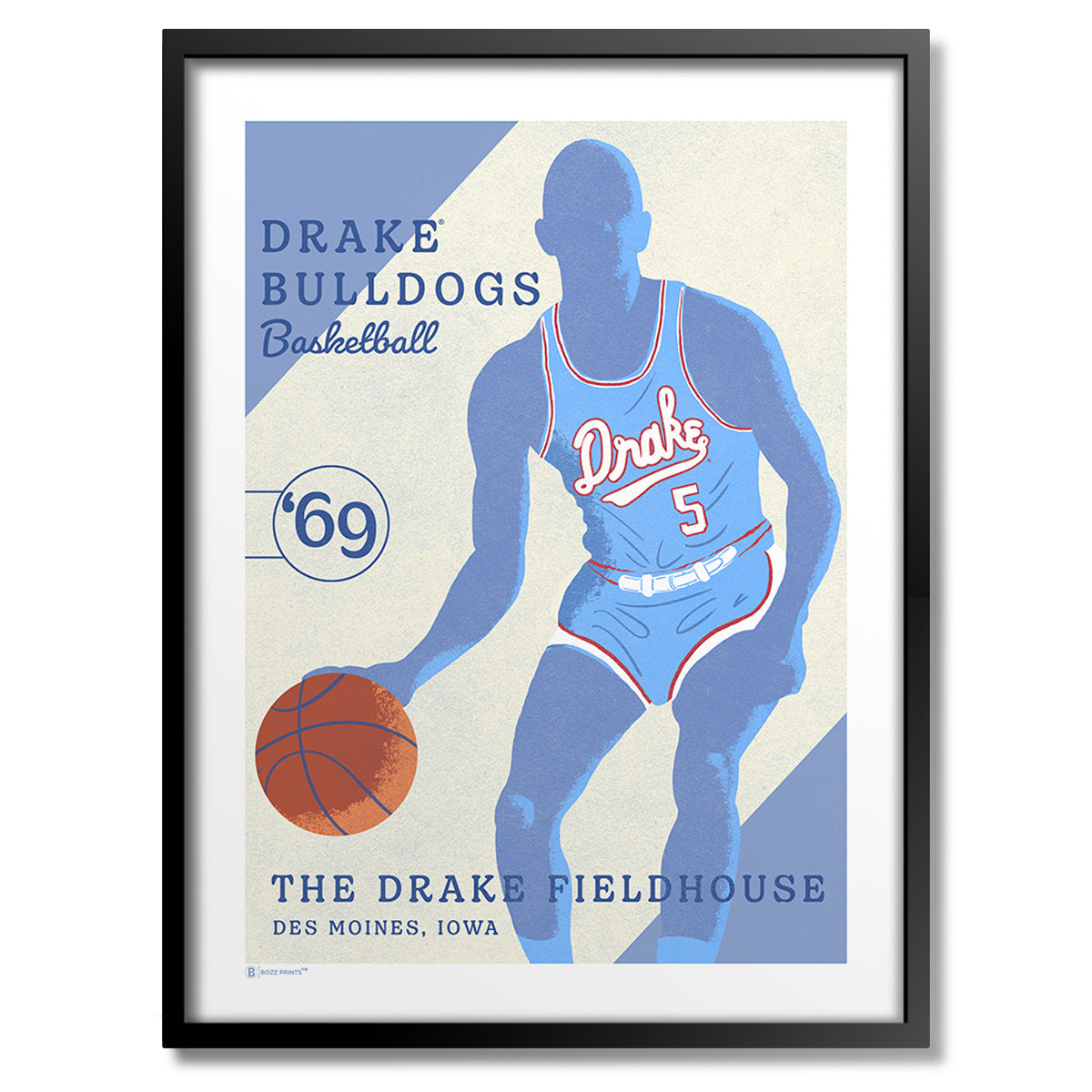 Drake University 1969 Basketball Team Print