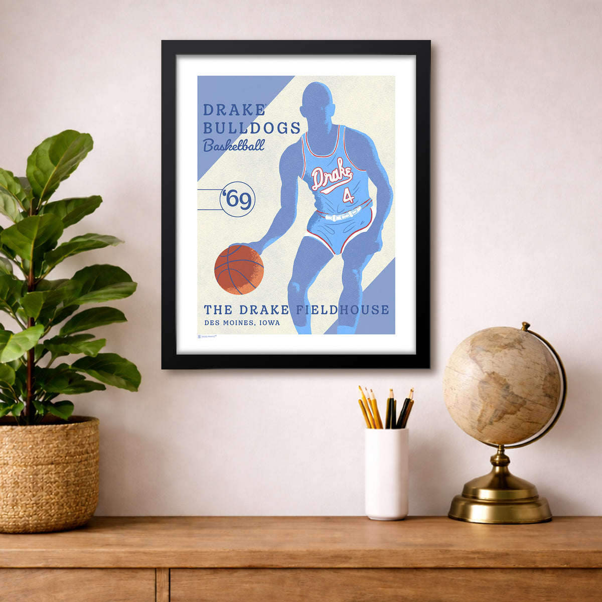 Drake University 1969 Basketball Team Print