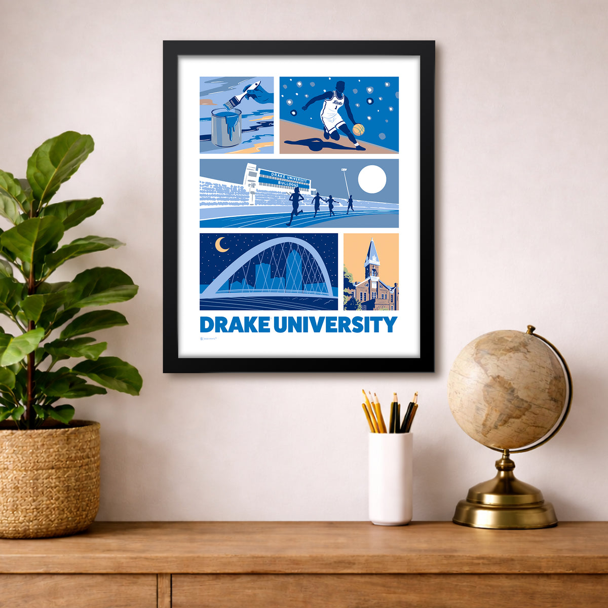 Drake University Icons Print