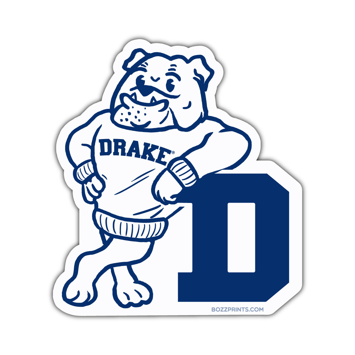 Drake Bulldogs Leaning Spike Sticker