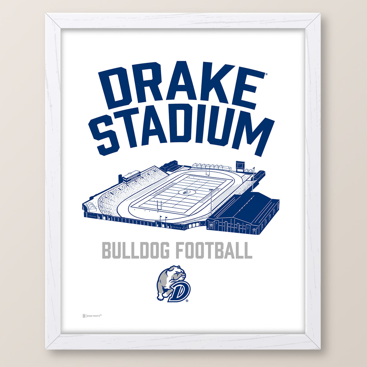 Drake Stadium Bulldog Football Print