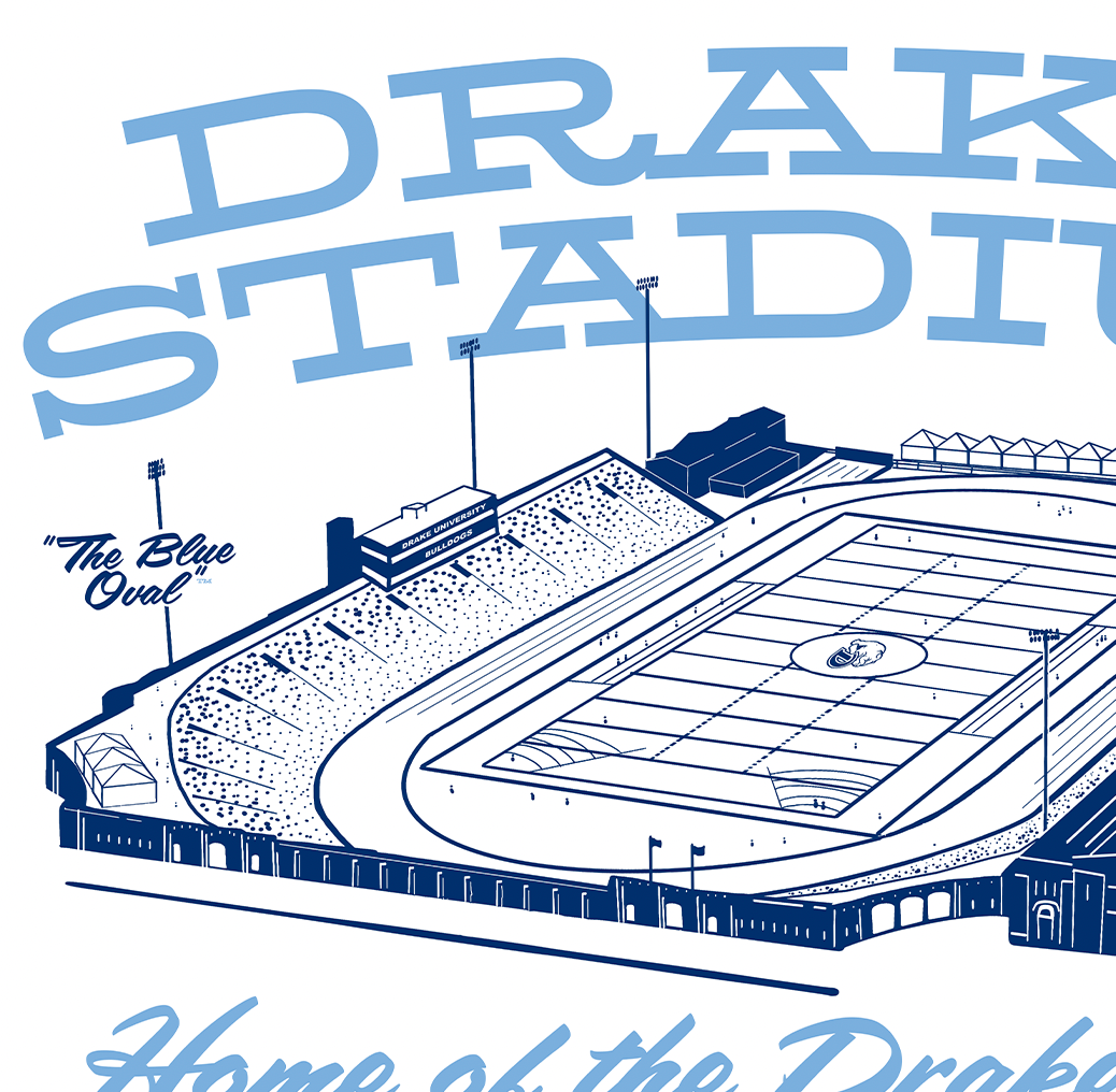 Drake Stadium Print