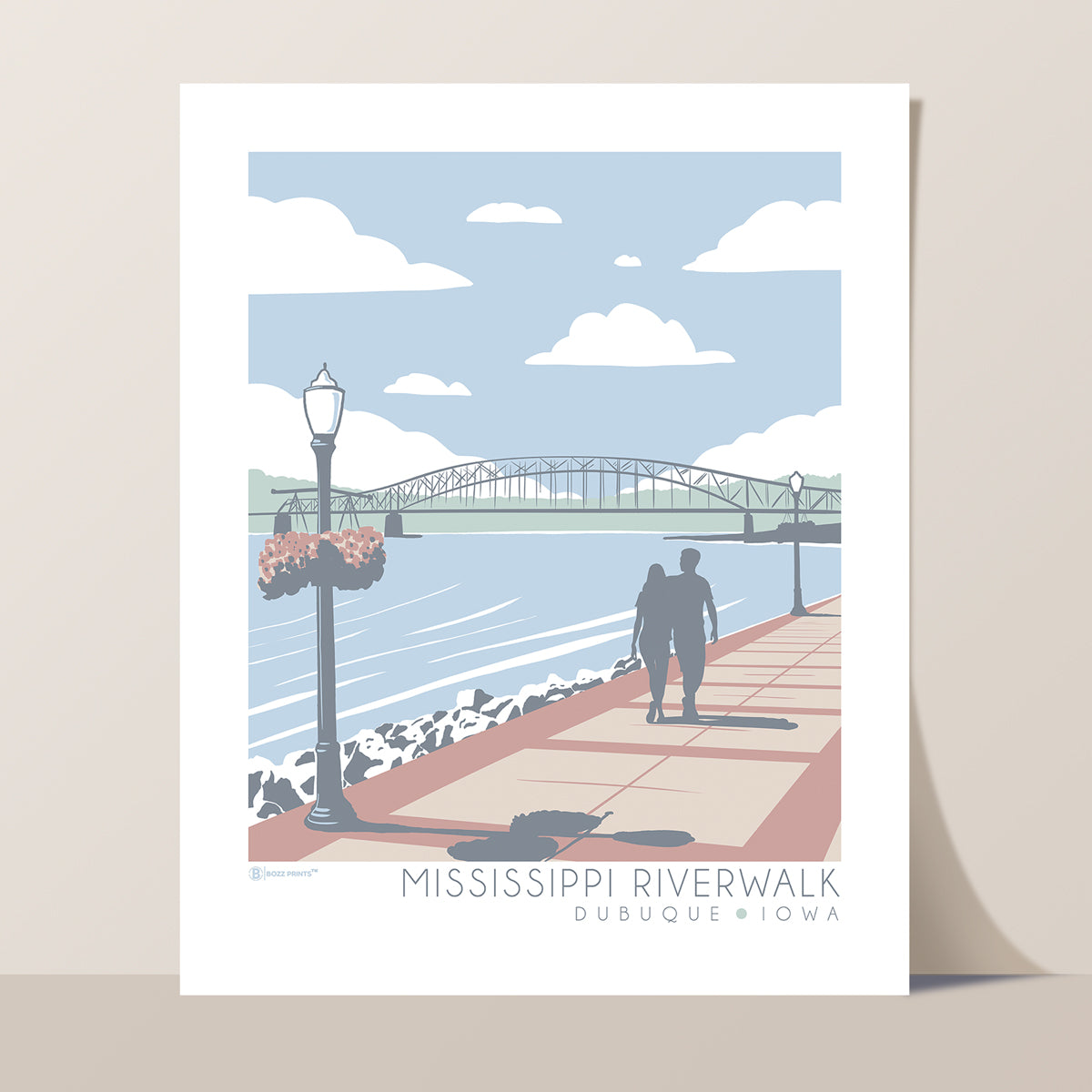 Dubuque Mississippi Riverwalk Print