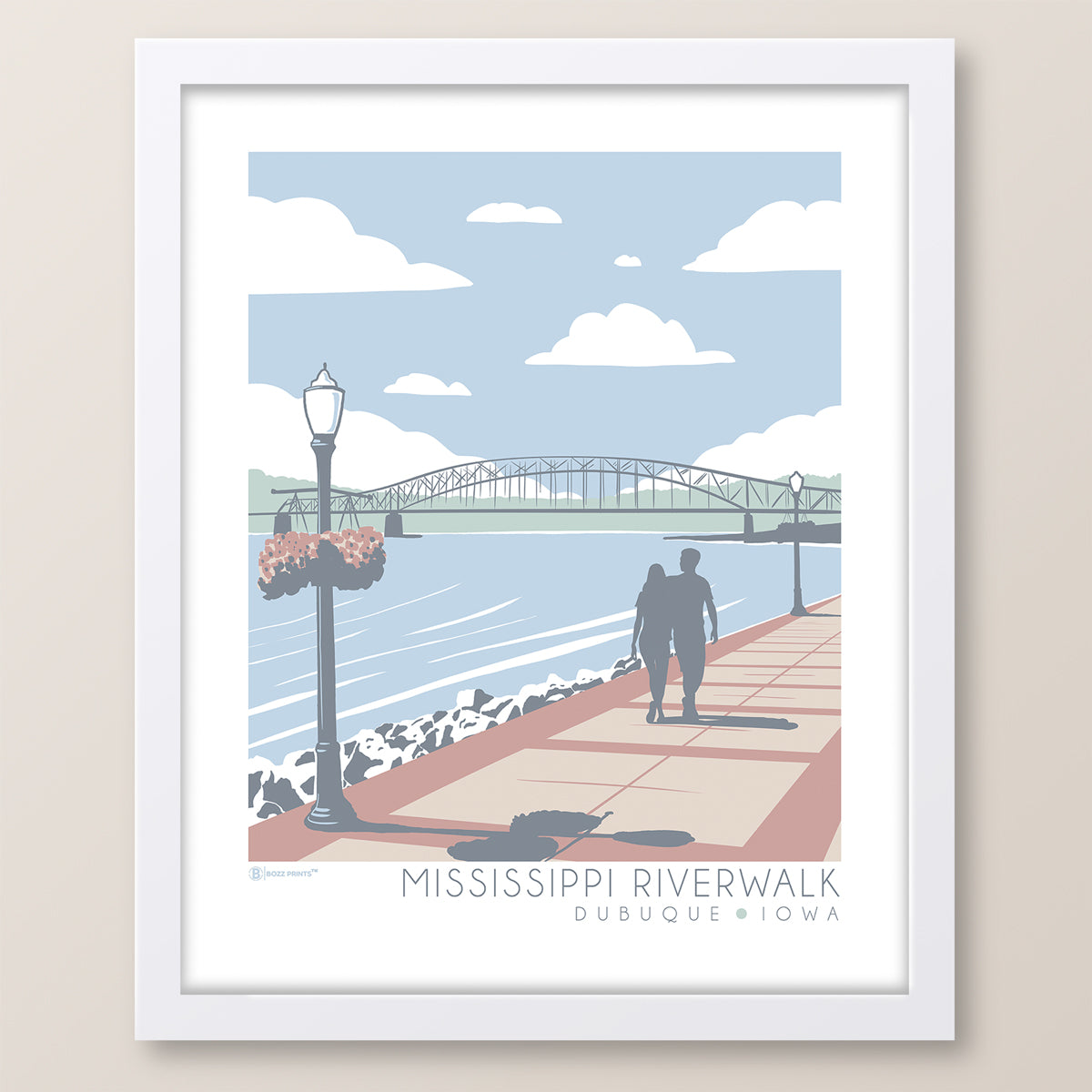Dubuque Mississippi Riverwalk Print