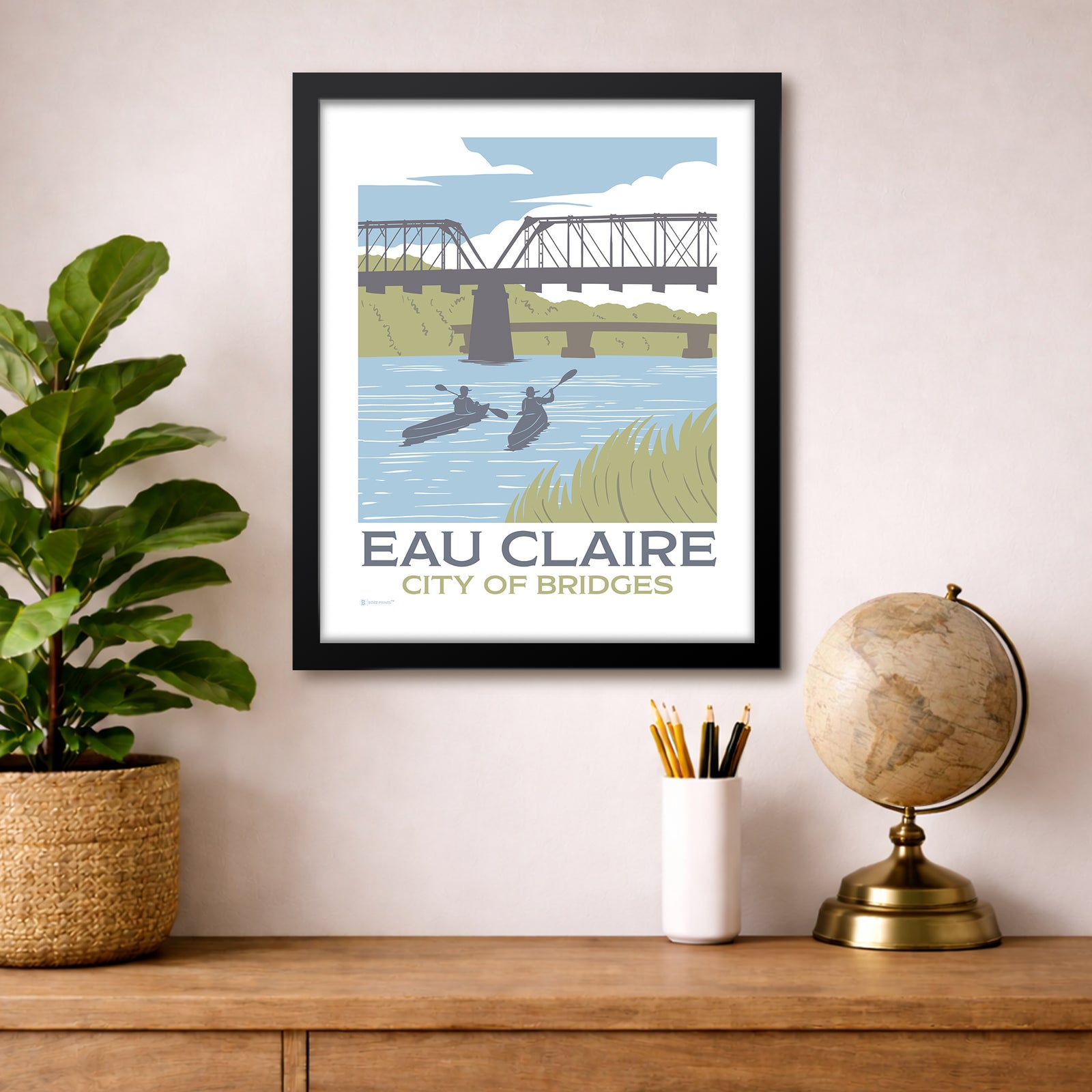 Eau Claire City of Bridges Print