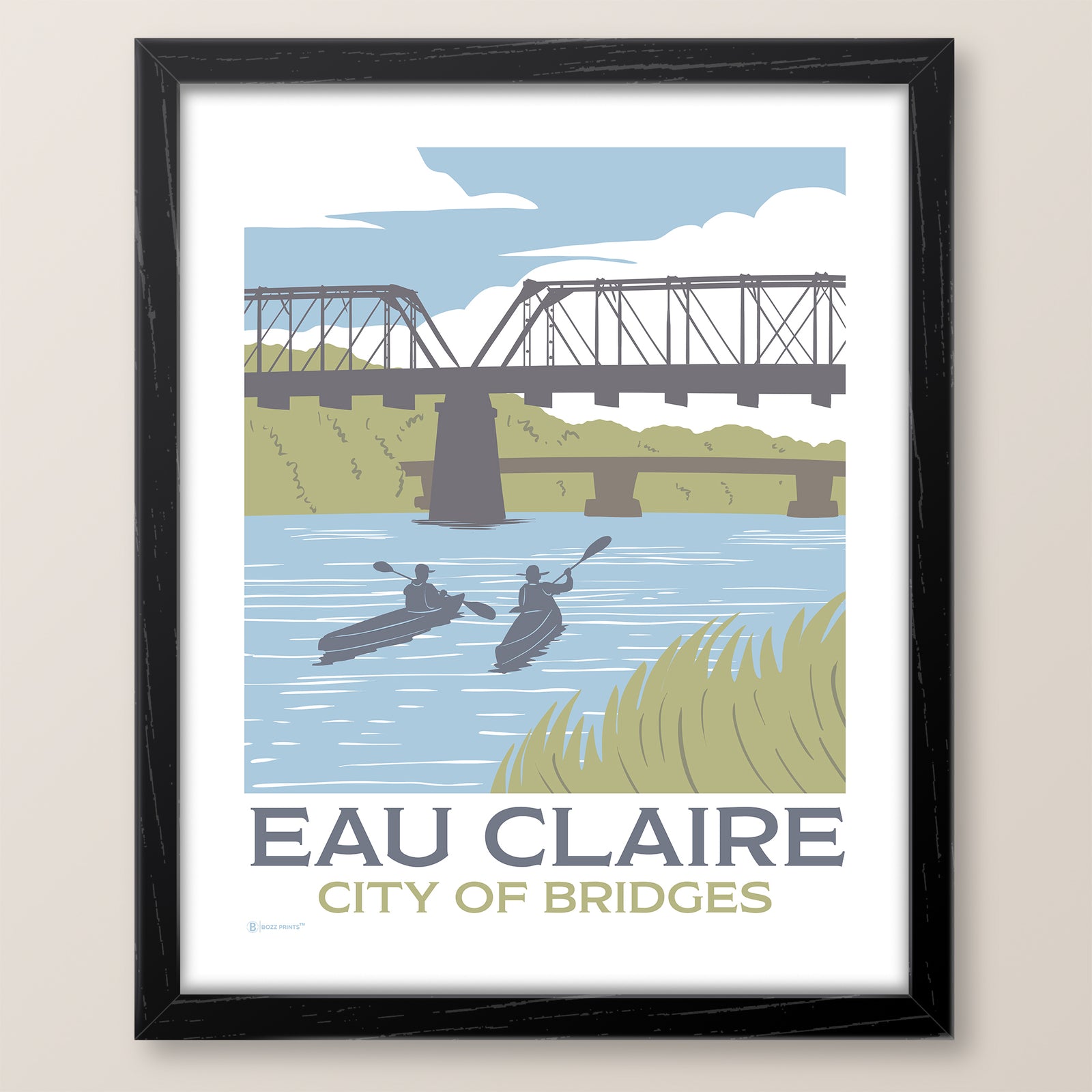 Eau Claire City of Bridges Print