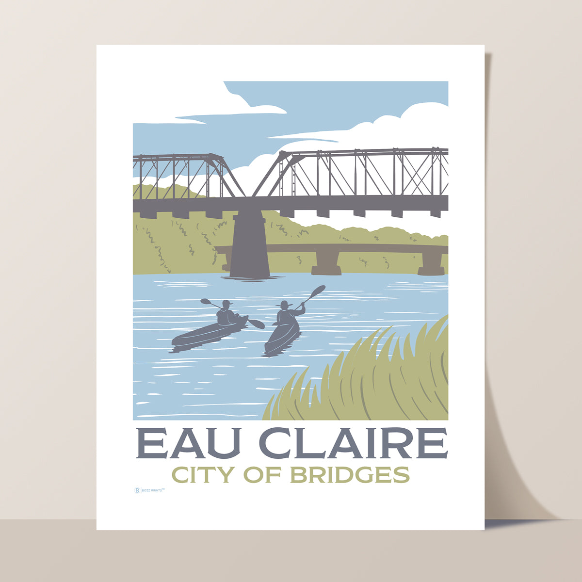 Eau Claire City of Bridges Print