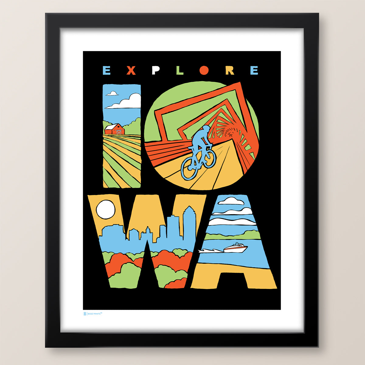 Explore Iowa Print