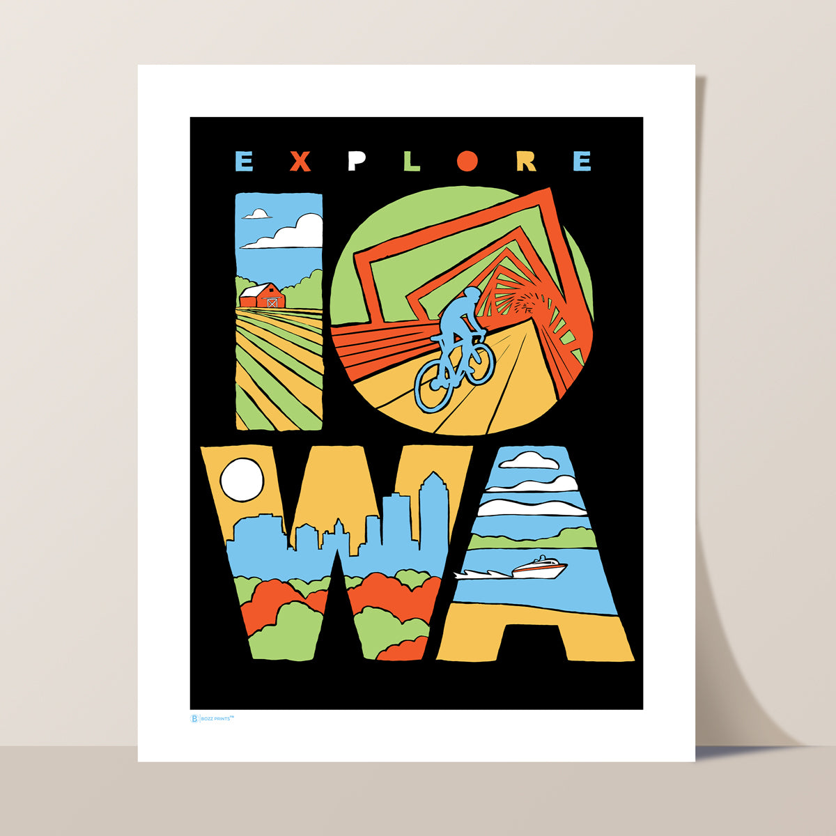 Explore Iowa Print