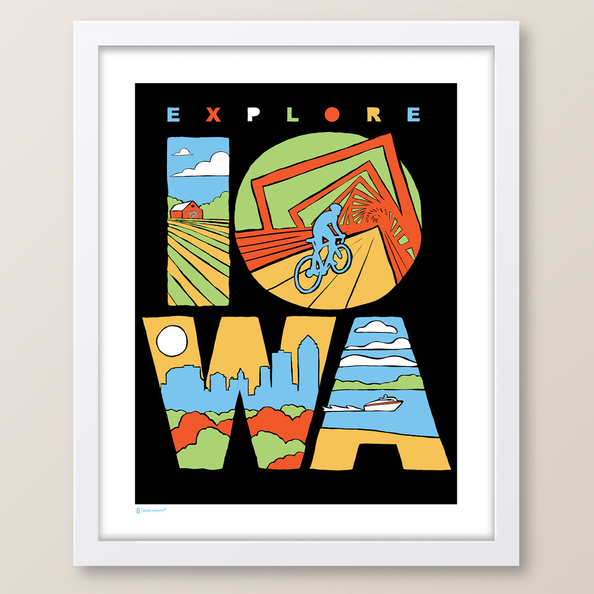 Explore Iowa Print
