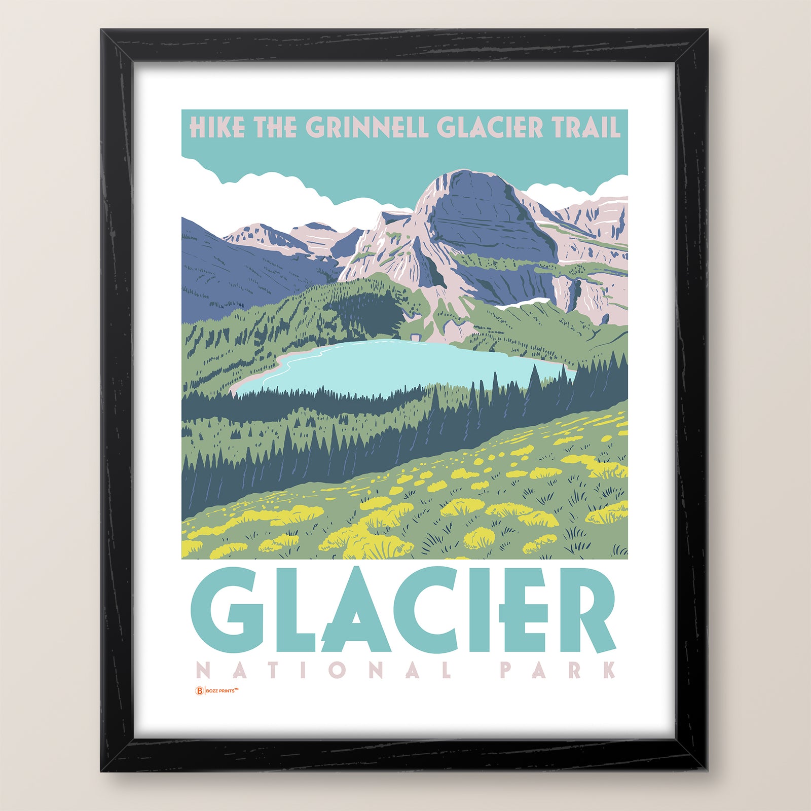 Glacier National Park Grinnell Lake Print