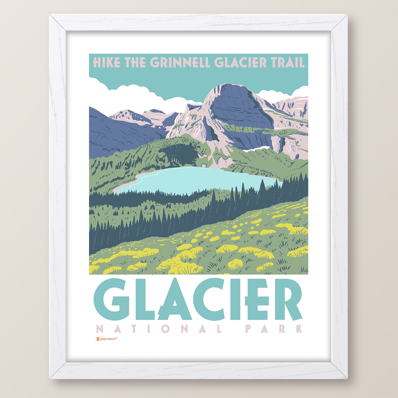 Glacier National Park Grinnell Lake Print