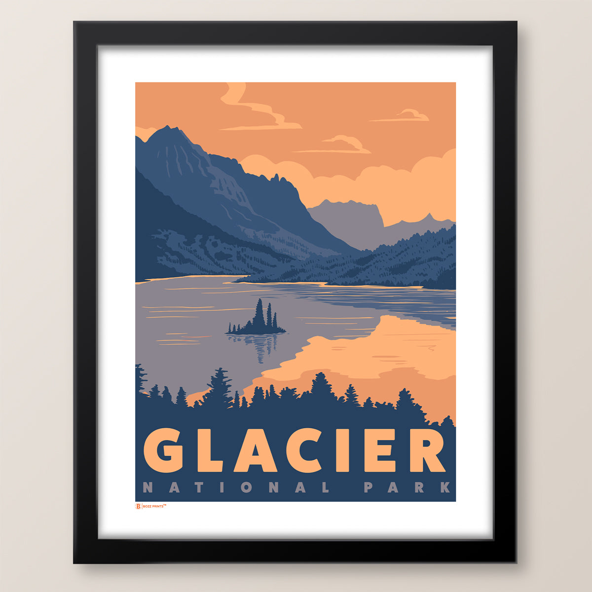 Glacier National Park St. Mary Lake Print