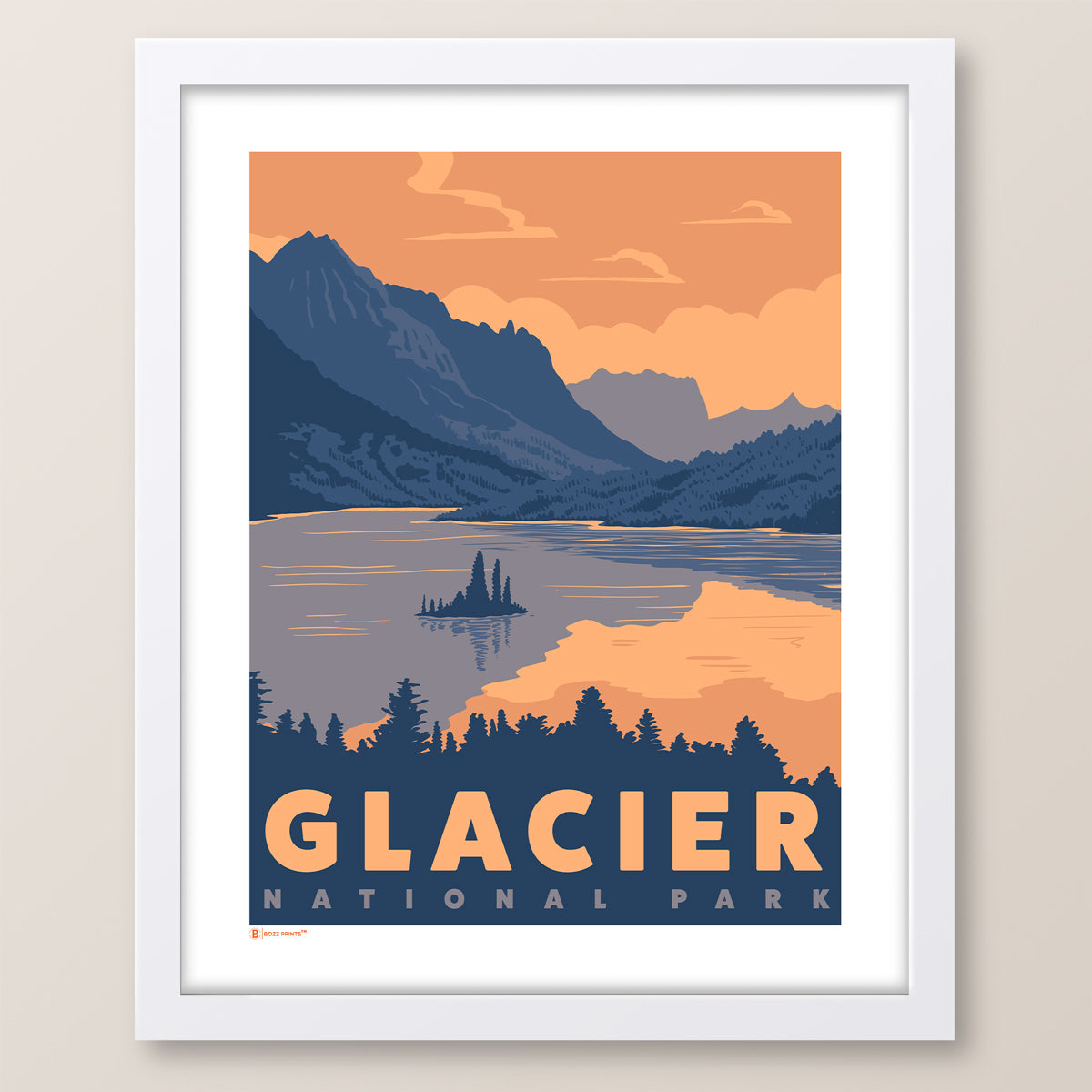 Glacier National Park St. Mary Lake Print