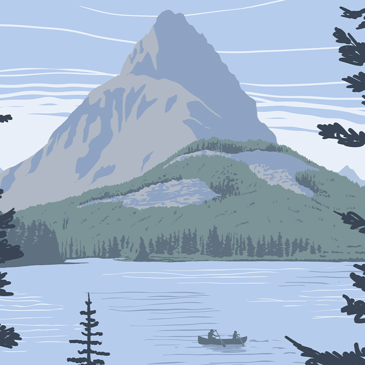 Glacier National Park Swiftcurrent Lake Print