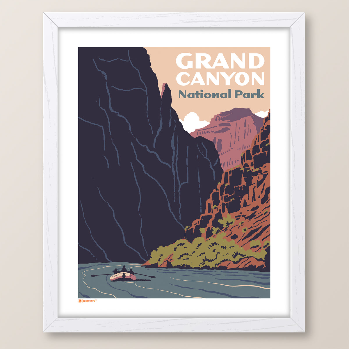 Grand Canyon National Park River Rafting Print