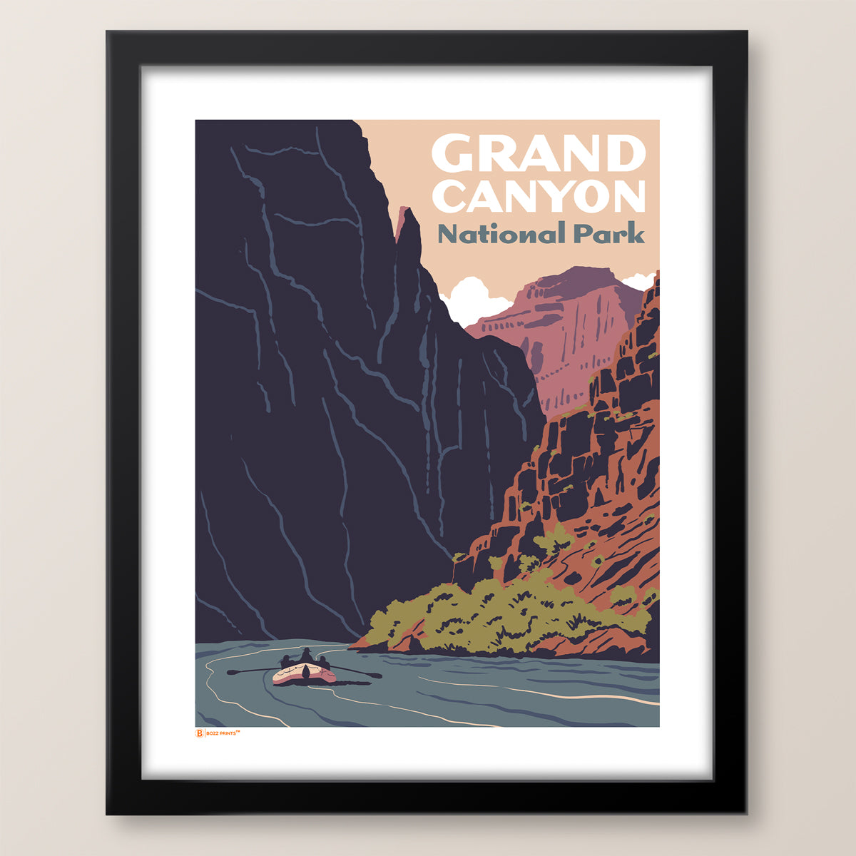 Grand Canyon National Park River Rafting Print