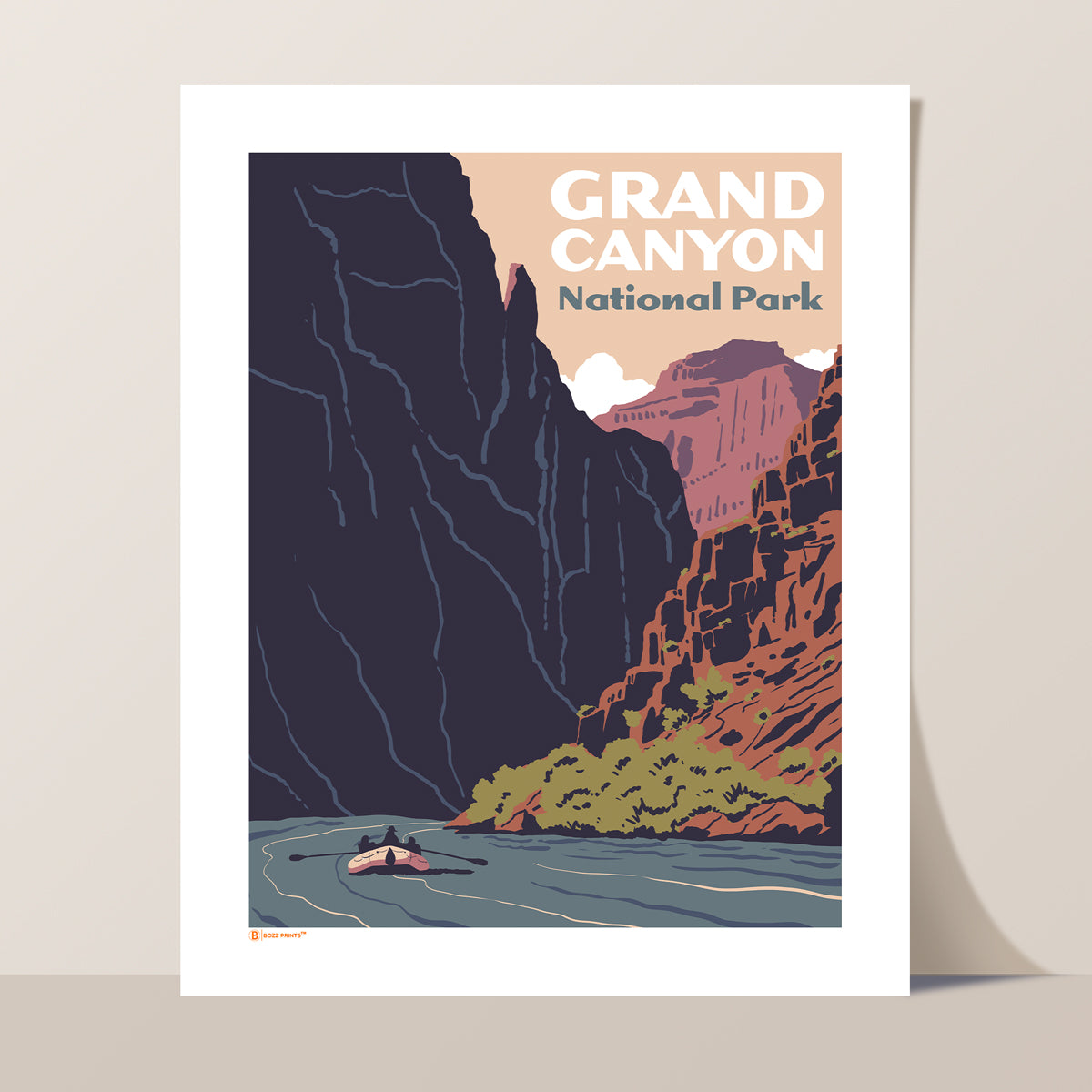 Grand Canyon National Park River Rafting Print