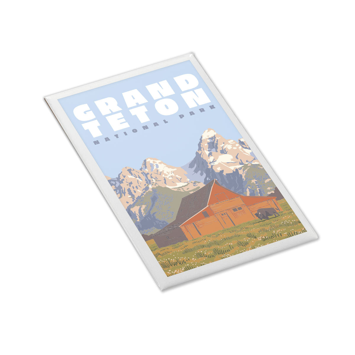Grand Teton Mormon Row Hard Magnet