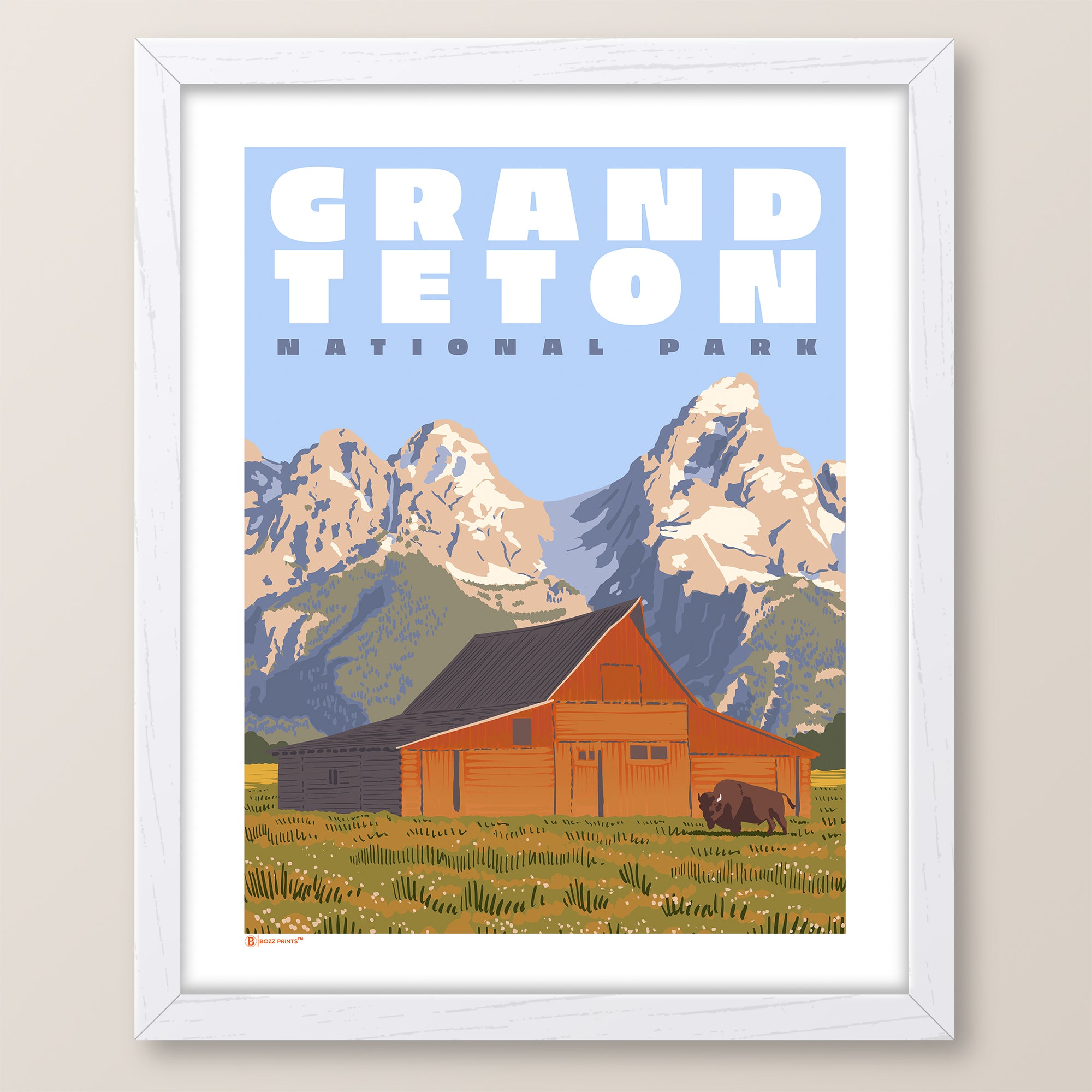 Westward Bound 天山 Grand Teton National Park Mormon Row Art Print - Bozz Prints