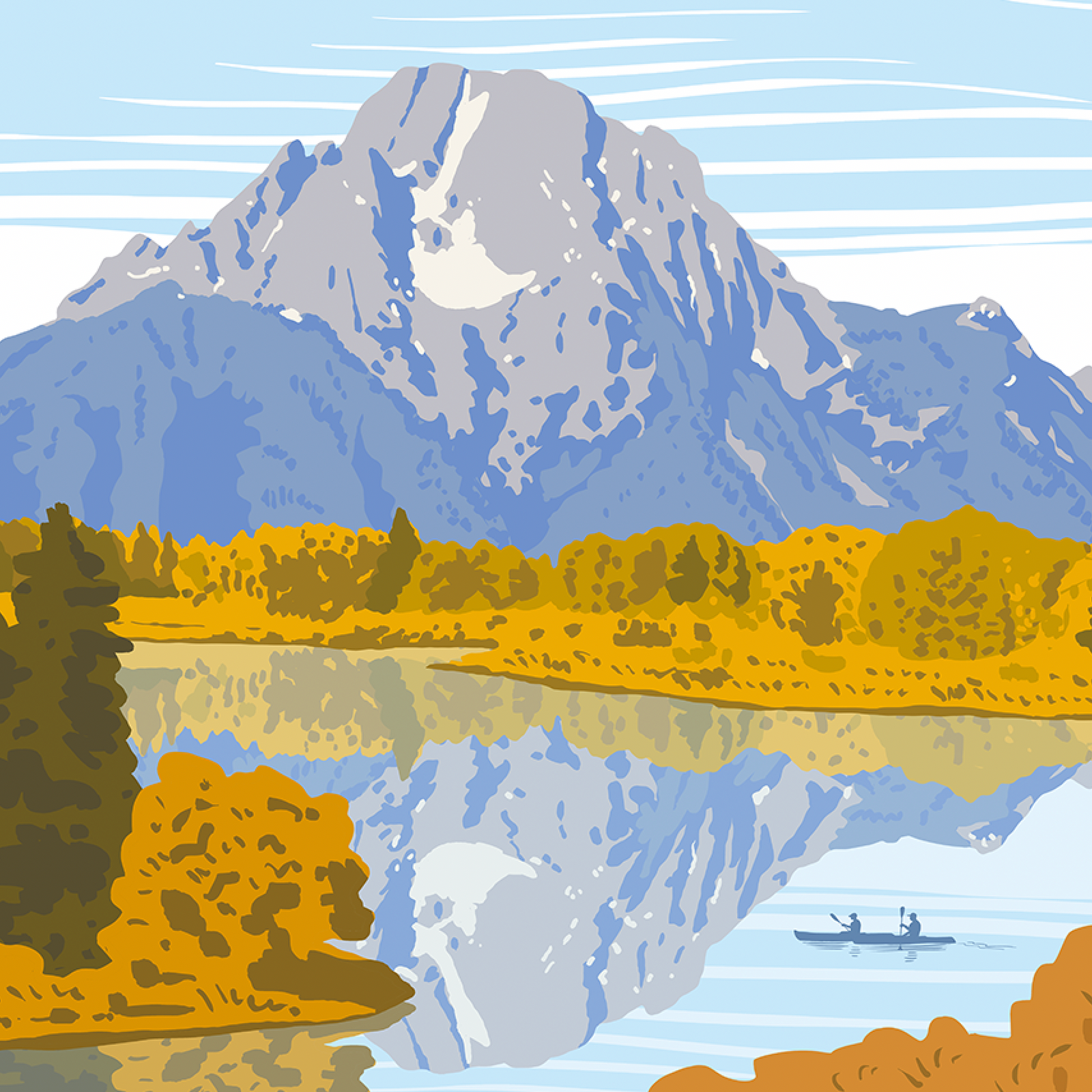 Grand Teton National Park Oxbow Bend Print