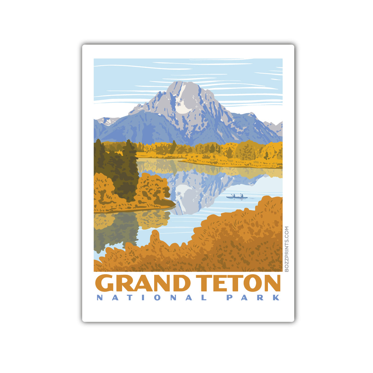 Grand Teton Oxbow Bend Sticker