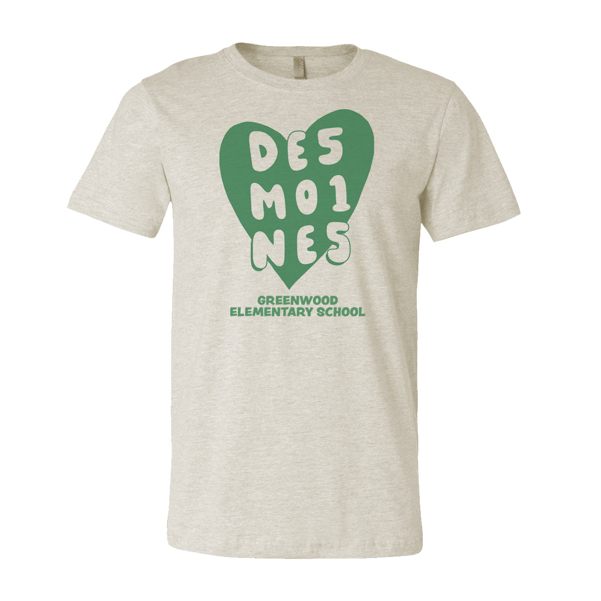 Greenwood Elementary Des Moines 515 Heart T-Shirt