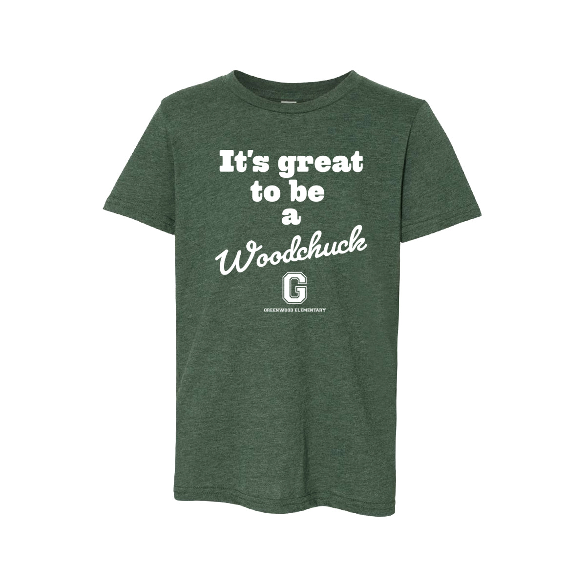 Greenwood Elementary Great to be a Woodchuck Youth T-Shirt