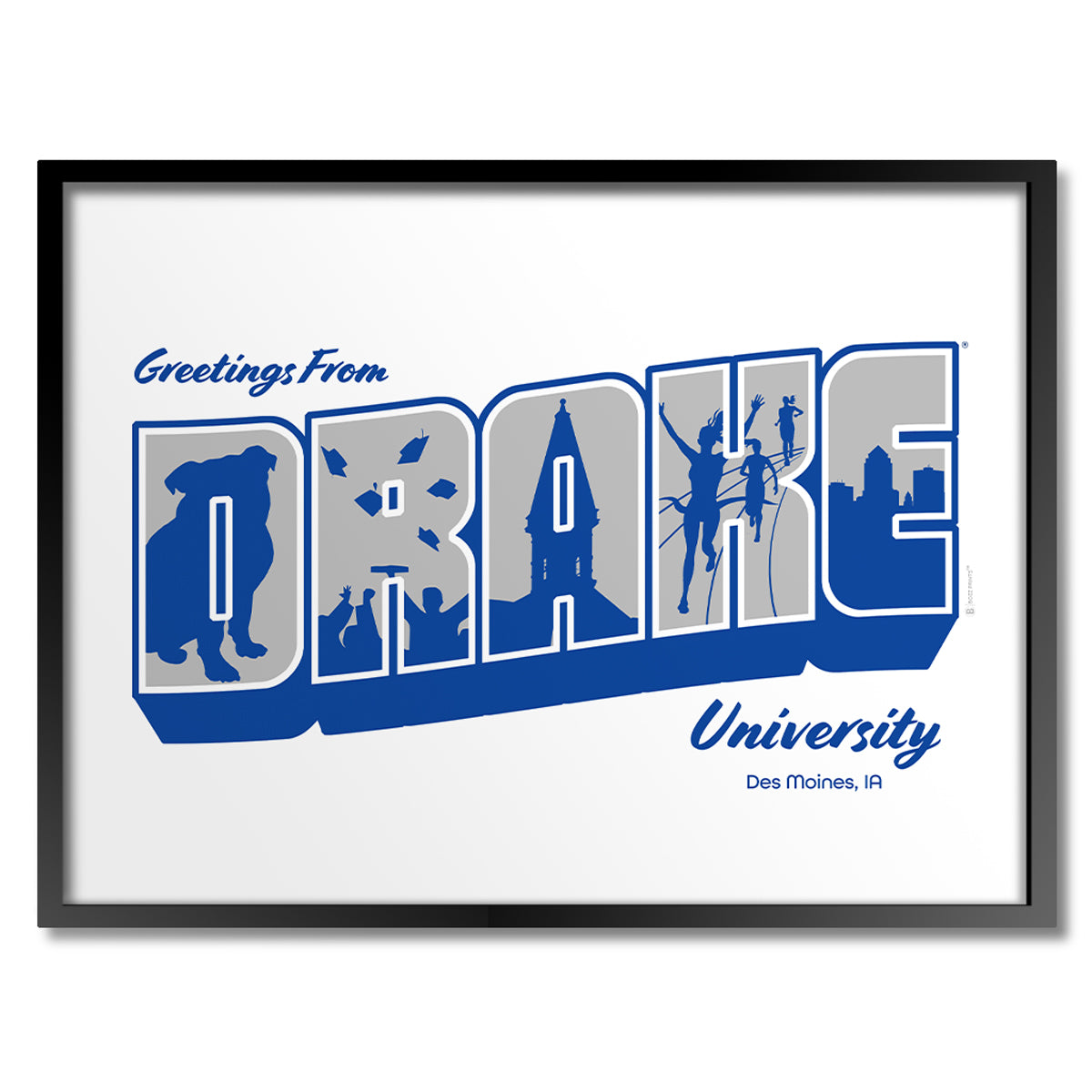 Drake University Full Sheet Sticker Pack - 9 Vinyl Decals For Laptop, Water Bottle, Car (8.5" X 11" Sheet, Officially Licensed)