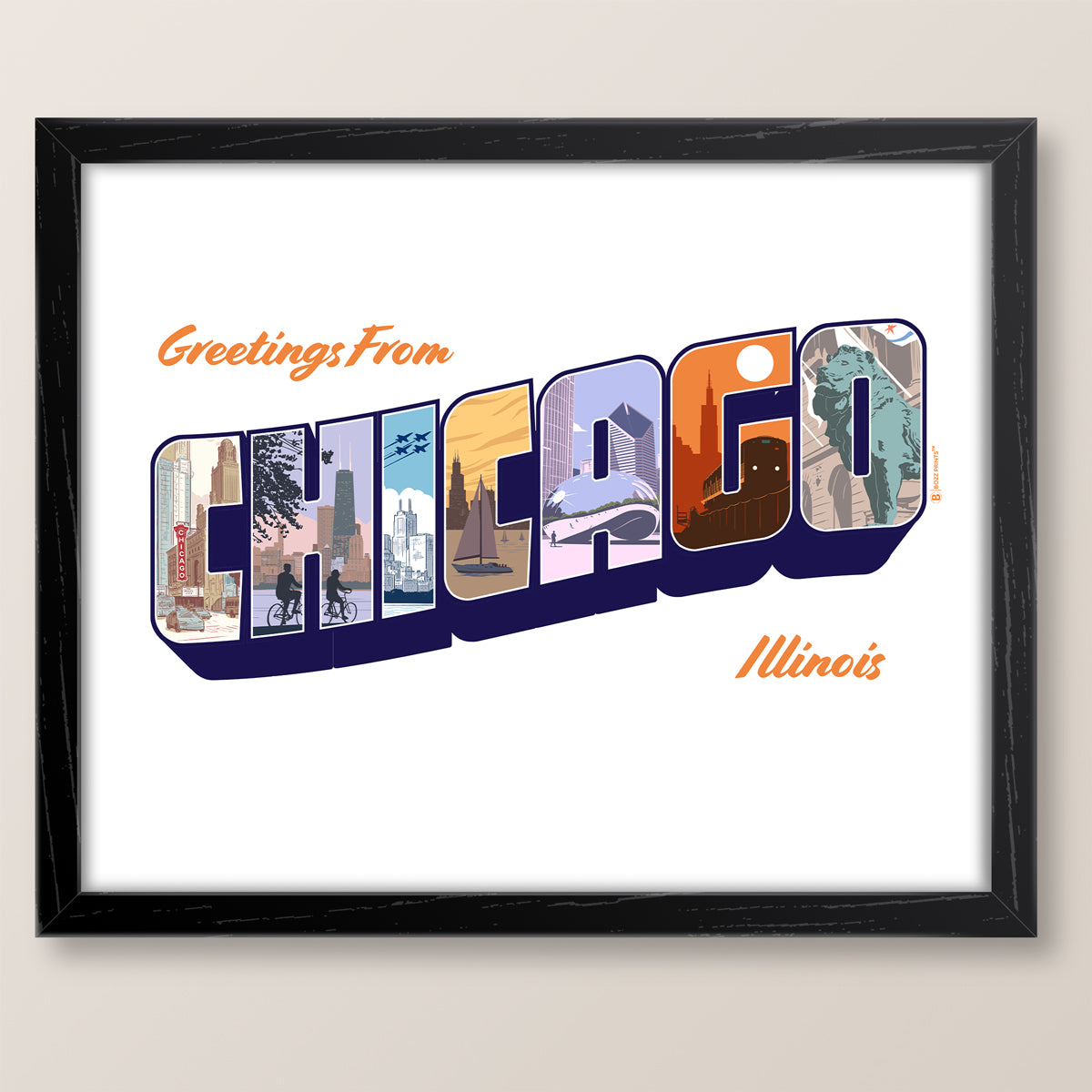 Greetings from Chicago Print