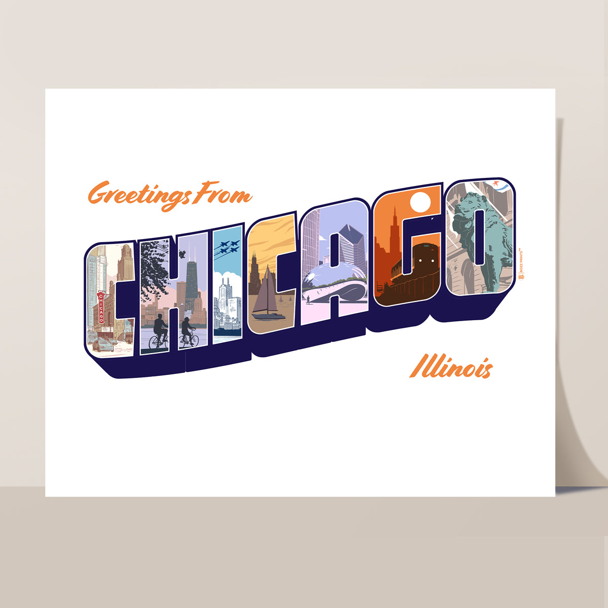 Greetings from Chicago Print