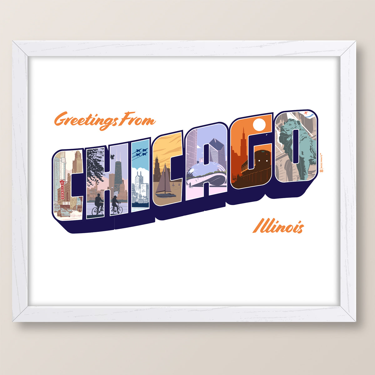 Greetings from Chicago Print