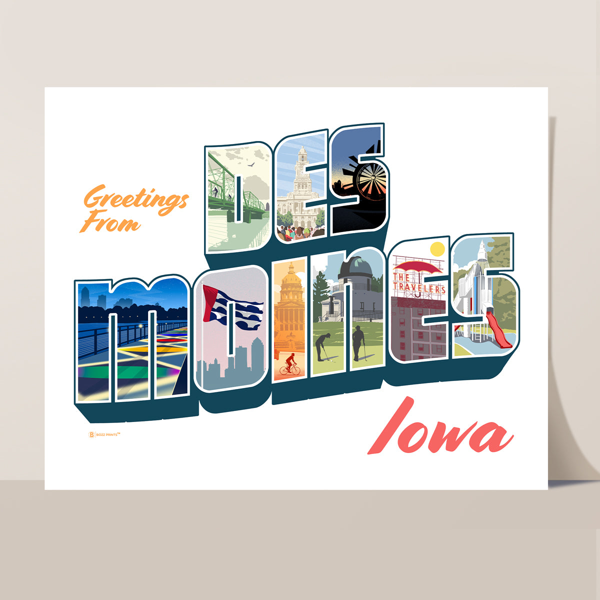 Greetings from Des Moines Print