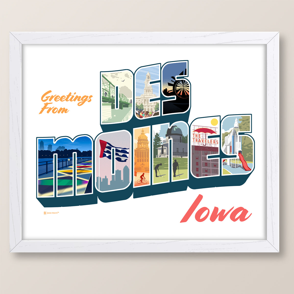 Greetings from Des Moines Print