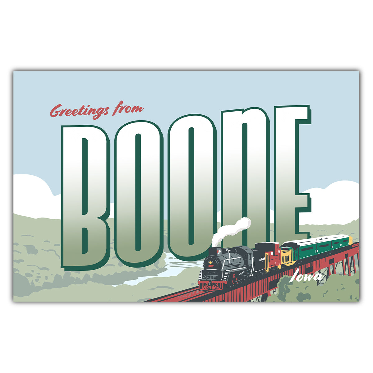 Greetings from Boone Postcard