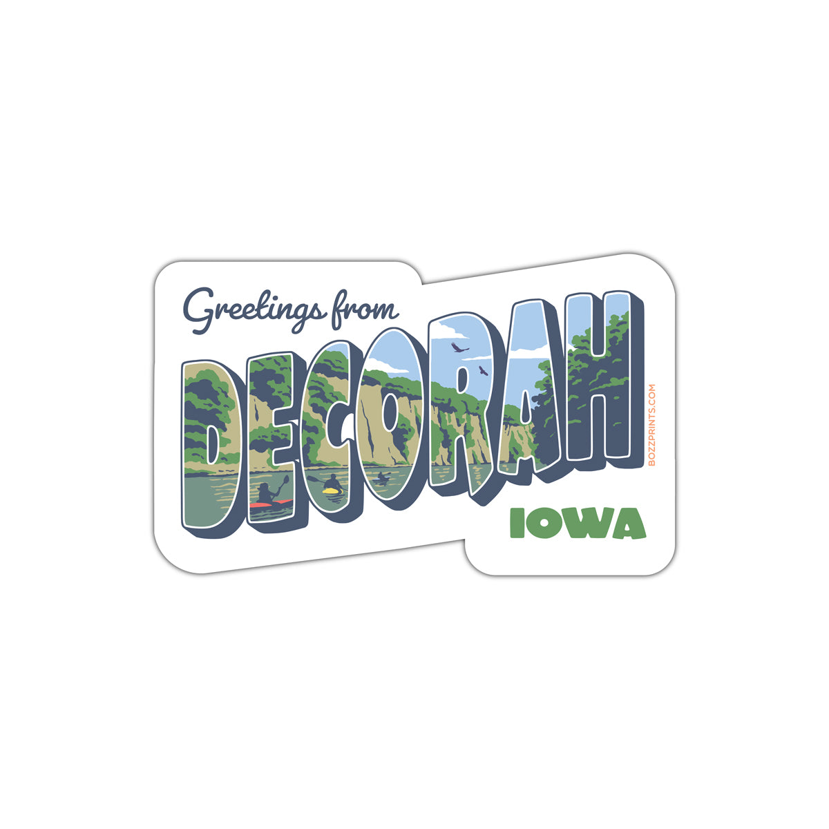 Greetings From Decorah Sticker