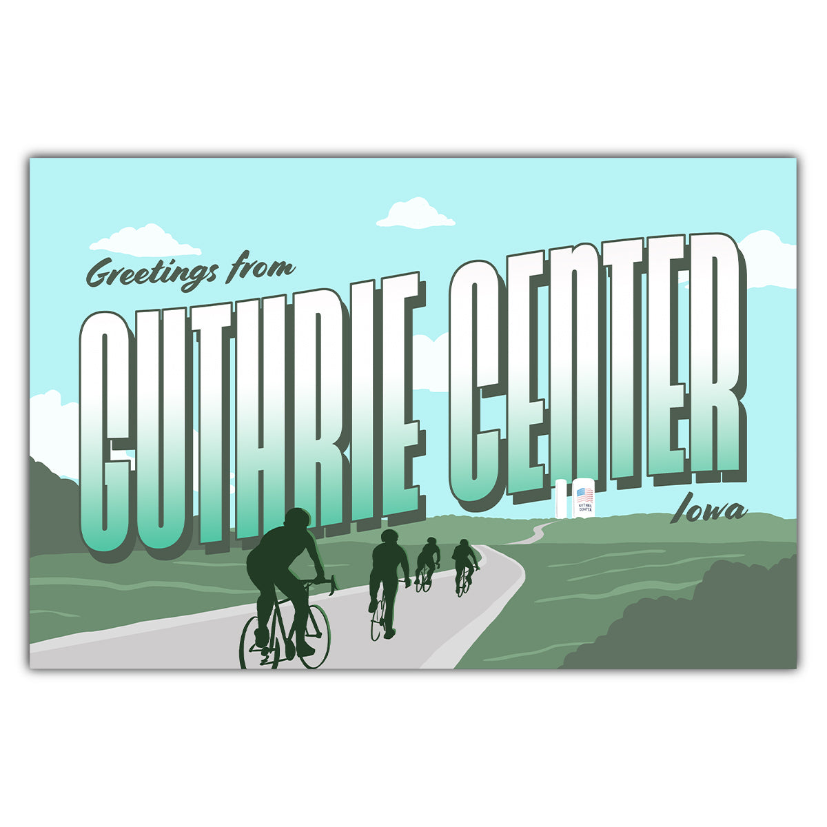 Greetings from Guthrie Center Postcard