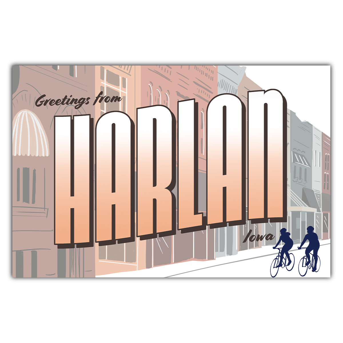 Greetings from Harlan Postcard