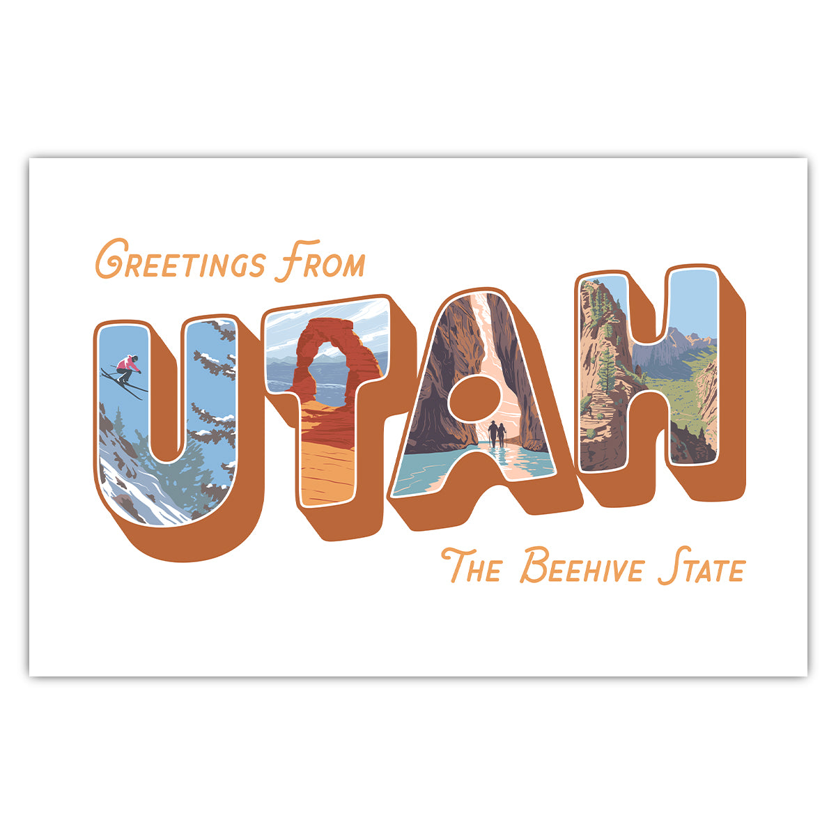 Greetings From Utah Postcard