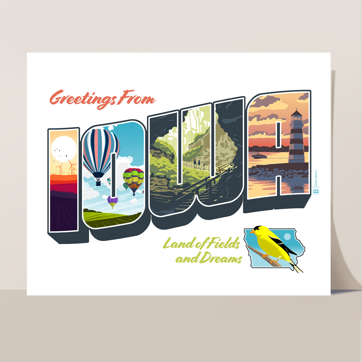 Greetings from Iowa Print