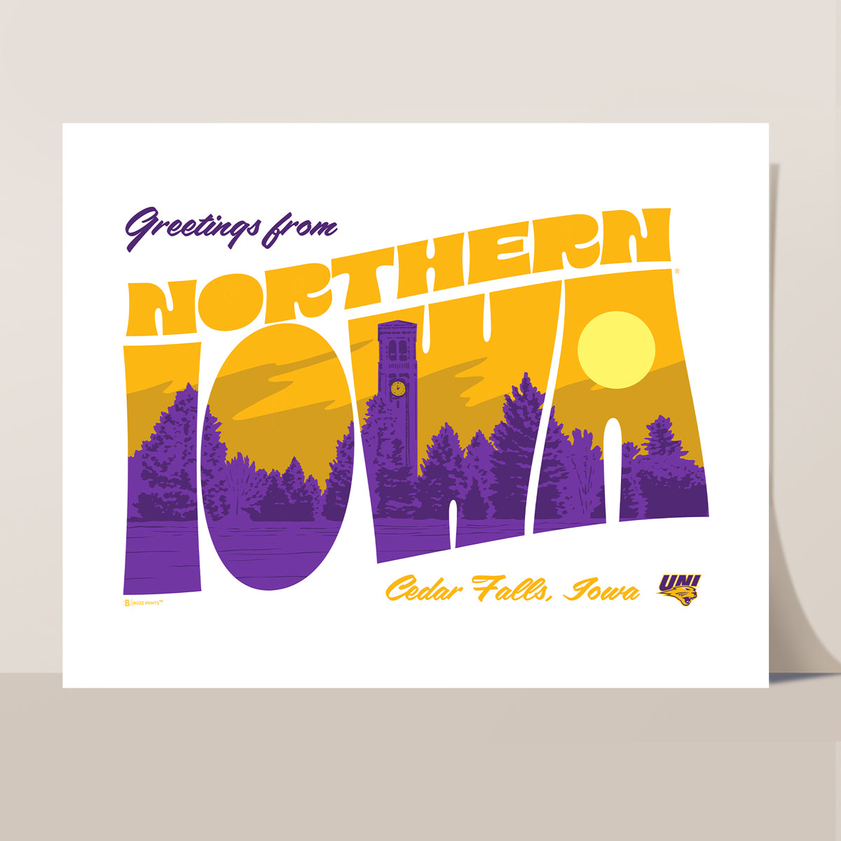 Greetings from The University of Northern Iowa Print