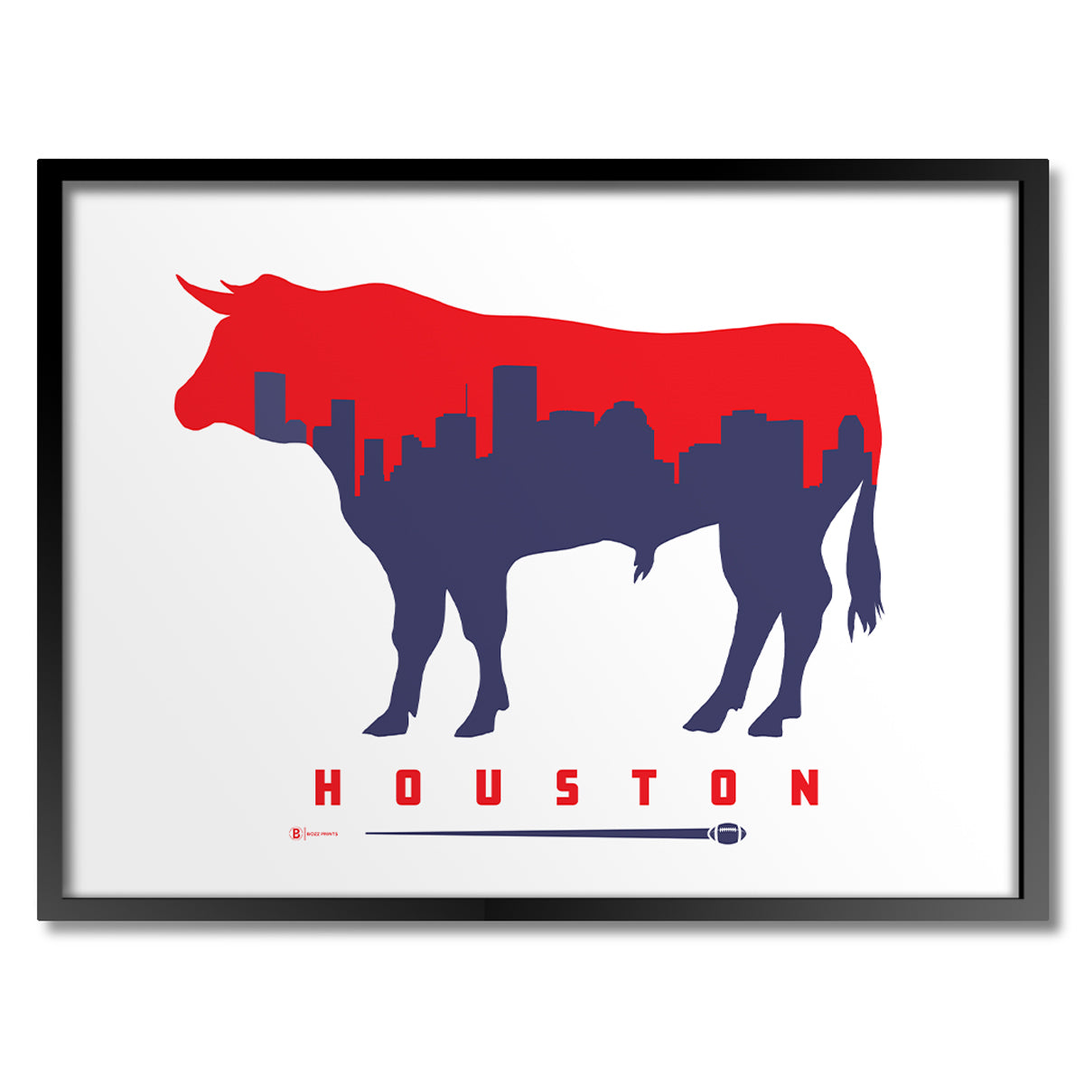Houston Football Print