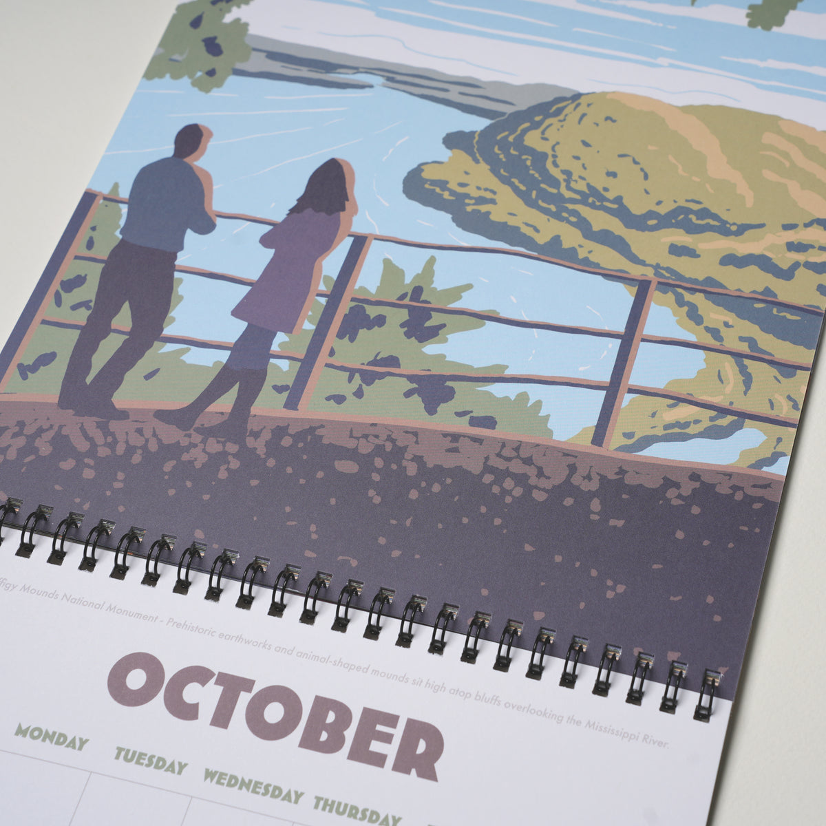 2027 Iowa Illustrated Wall Calendar