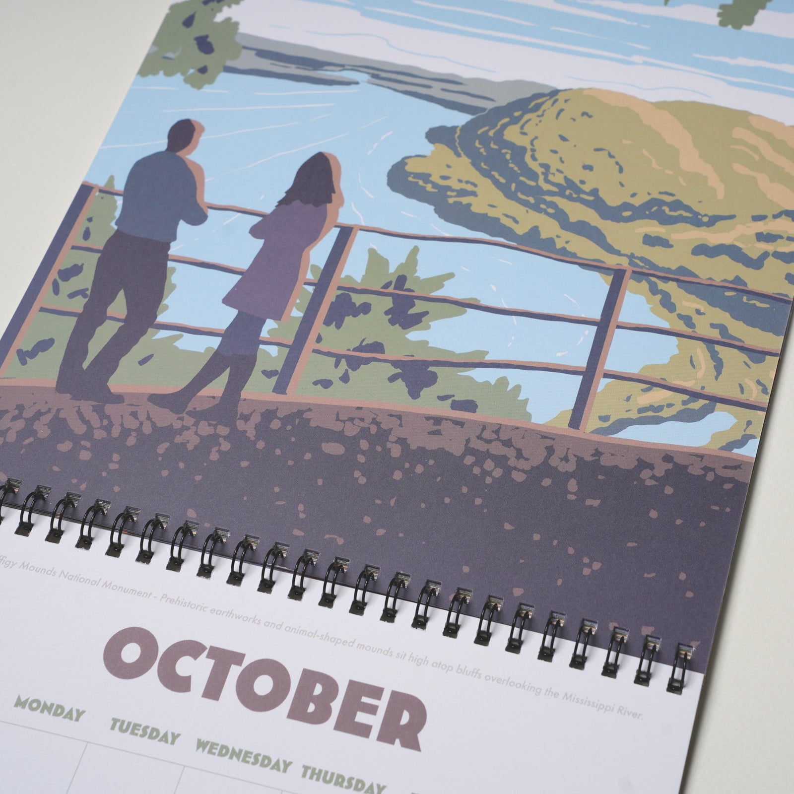 2027 Iowa Illustrated Wall Calendar