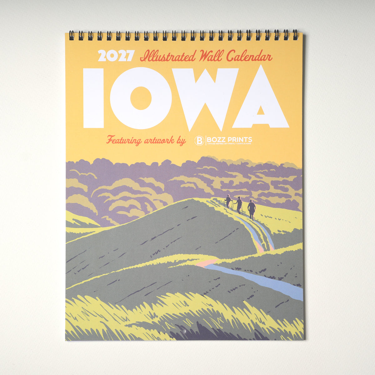 2027 Iowa Illustrated Wall Calendar
