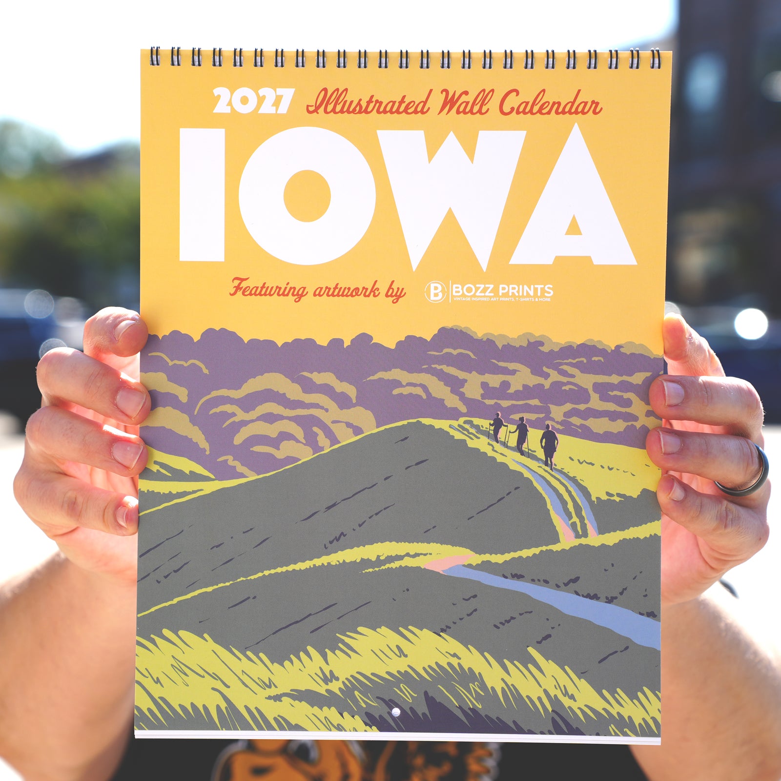 2027 Iowa Illustrated Wall Calendar