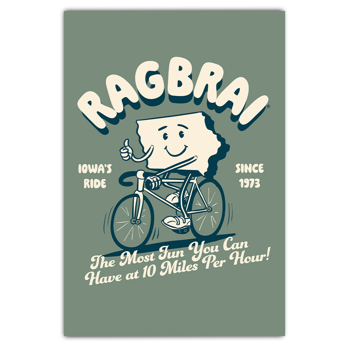 RAGBRAI Iowa Mascot Postcard